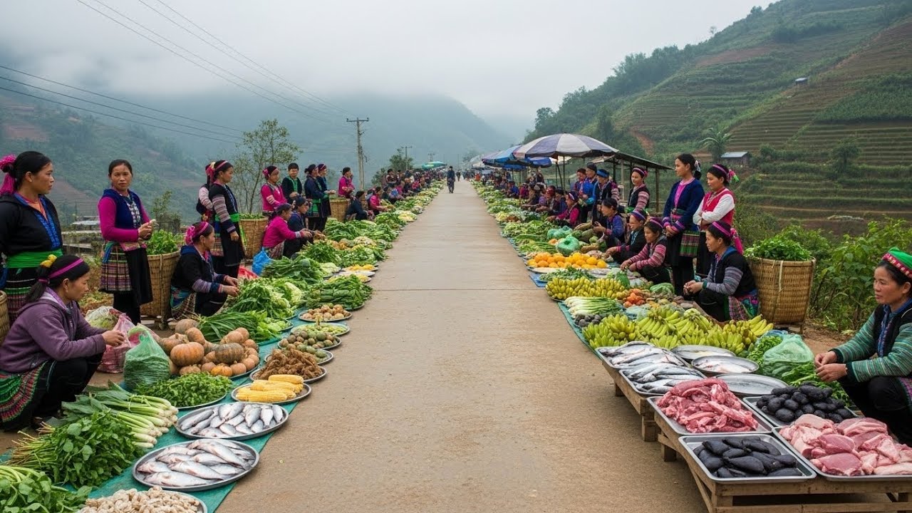 Explore Hoang Su Phu market in Ha Giang.