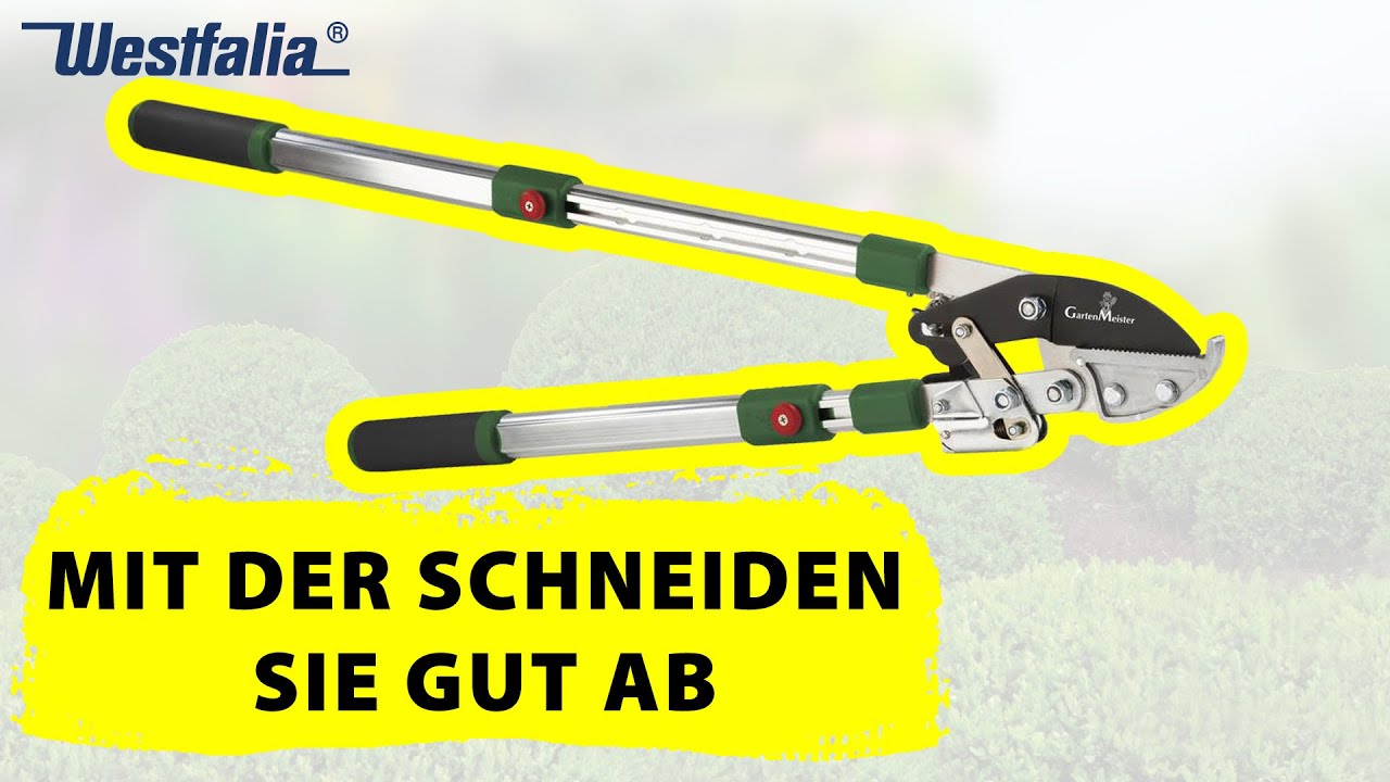 GartenMeister Amboss-Ast-Ratschenschere mit Teleskopgriff | Westfalia