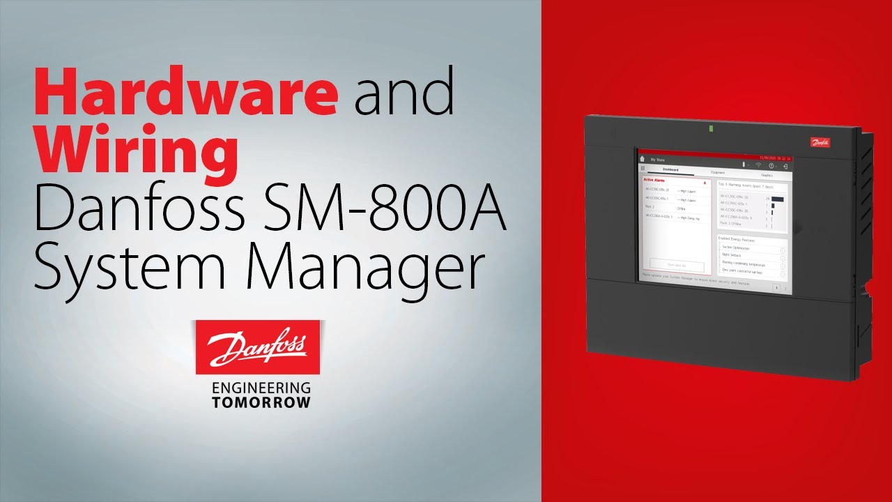 Hardware & wiring of Danfoss AK-SM 800A system manager | Technical support for supermarket controls