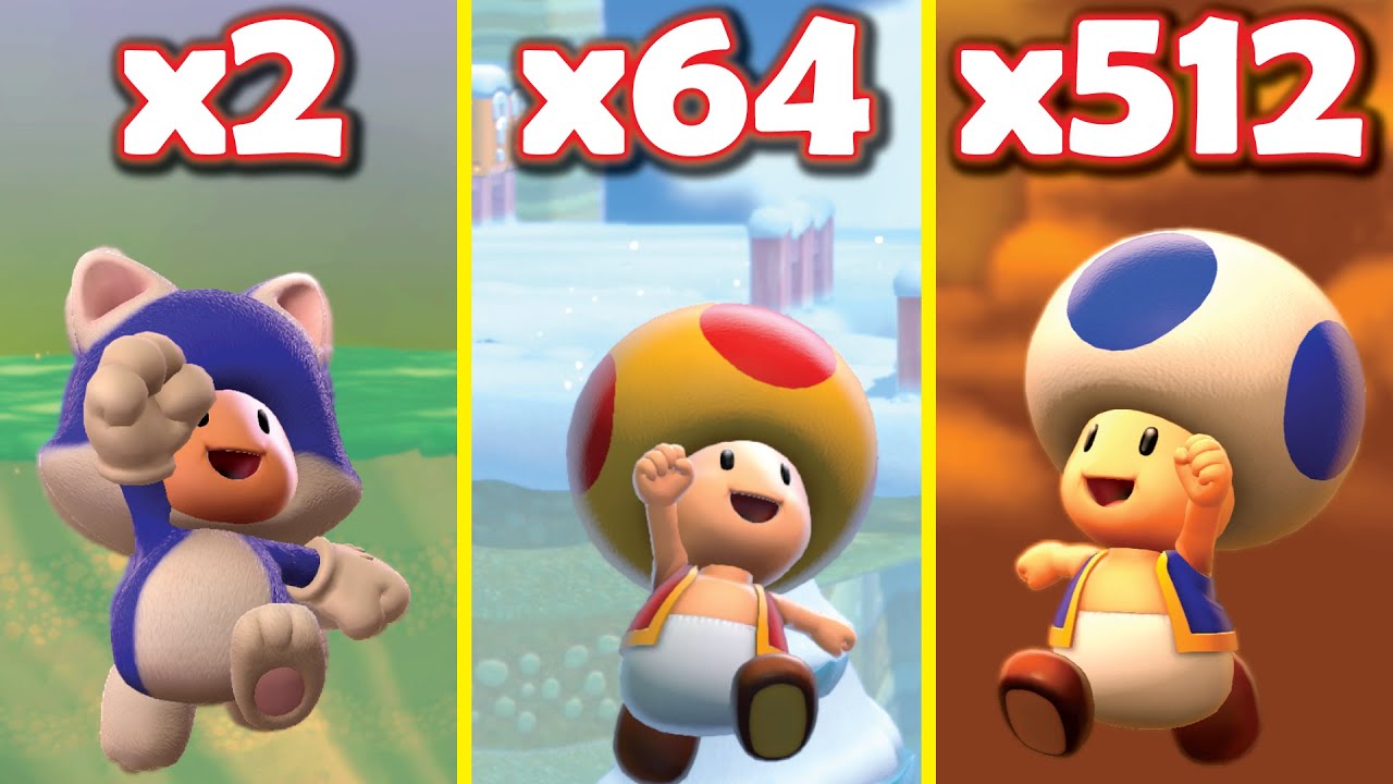 А что, если Тоад будет становиться БЫСТРЕЕ с каждым уровнем в Super Mario 3D World?