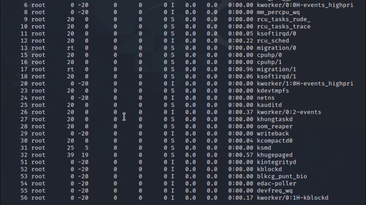 kali linux processes commands(PS,TOP,KILL)