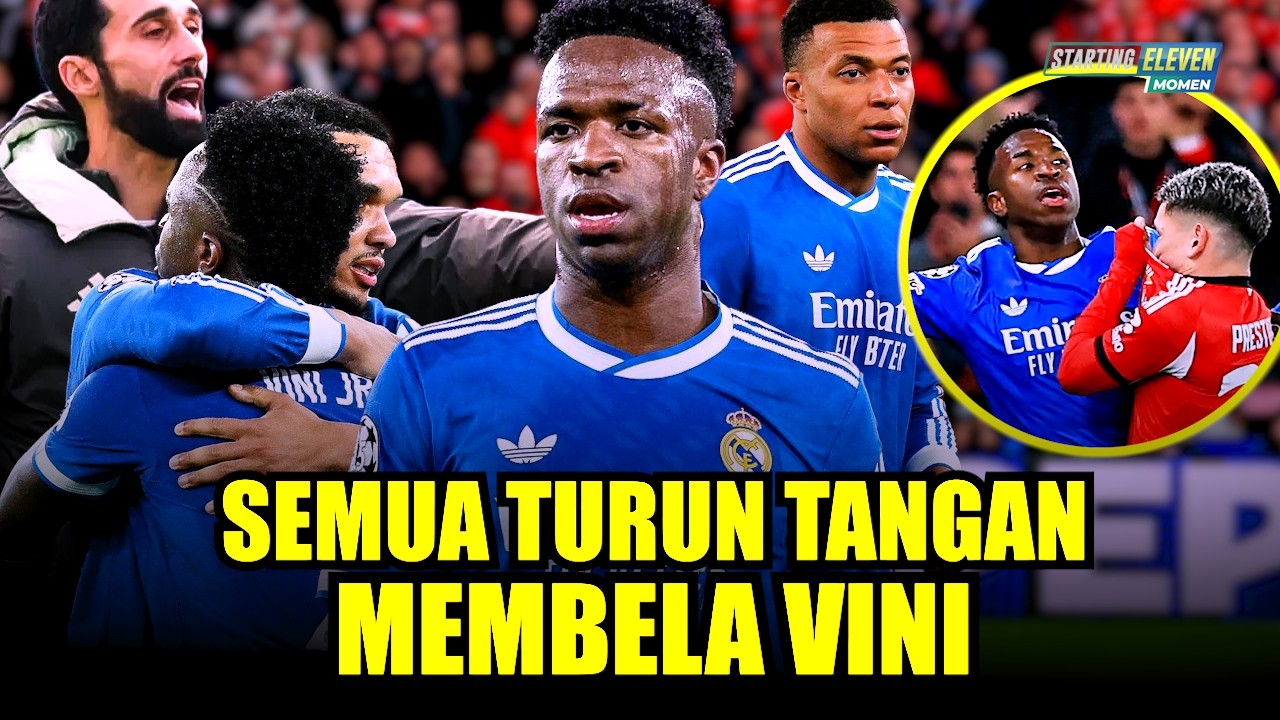 Memalukan! Berani Rasis Tapi Mulutnya Ditutupi Jersey! Kronologi Vini Jadi Korban Rasisme