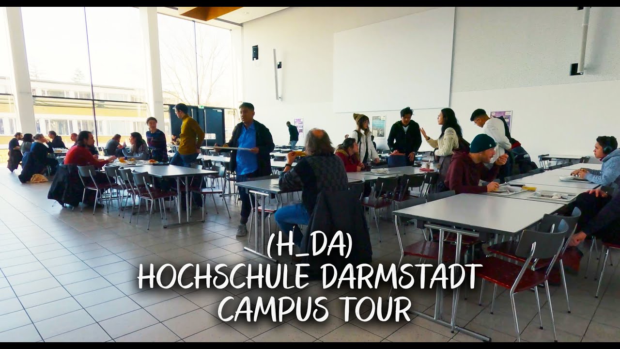 Hochschule Darmstadt (H_da) Campus Darmstadt Walking Tour 2024 | Virtual Walking Tour Germany