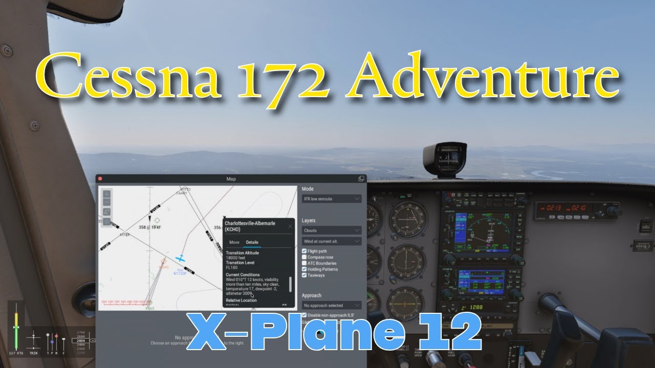 X-Plane 12 VFR Flight Planning & Garmin 530 Tutorial | Manassas to Charlottesville