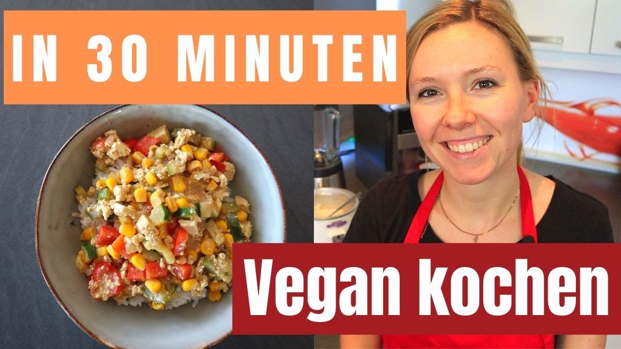 Vegane Gemüsepfanne mit Tofu | in 30 Minuten vegan kochen