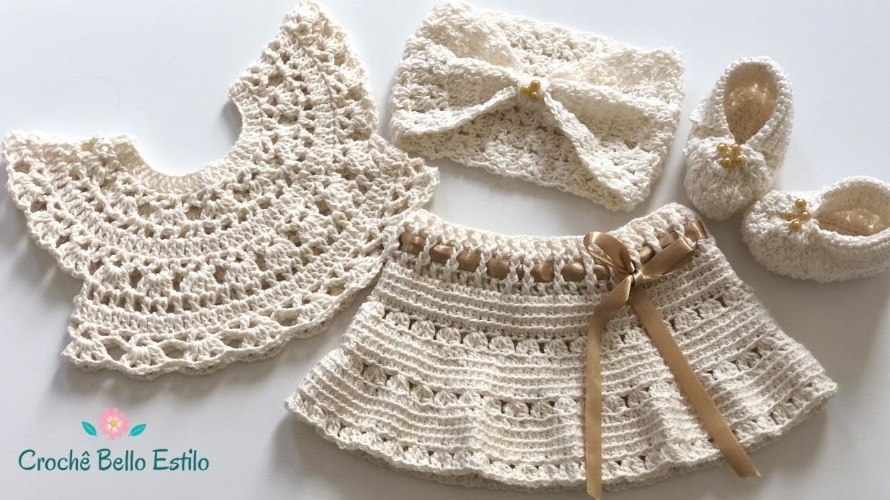 BLUSA DE CROCHÊ INFANTIL - PARTE BLUSA - CONJUNTO