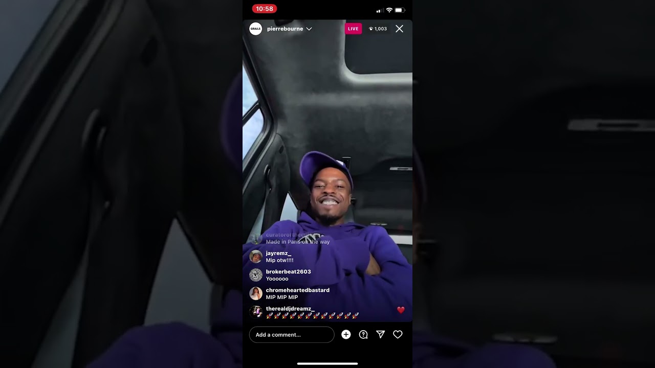 pierre bourne Instagram live [july 4, 2023]