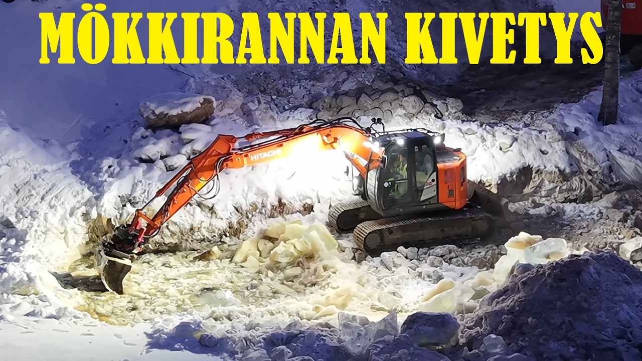 MÖKKIRANNAN KIVETYS JATKUU. Aloitetaan sen muotoilu.