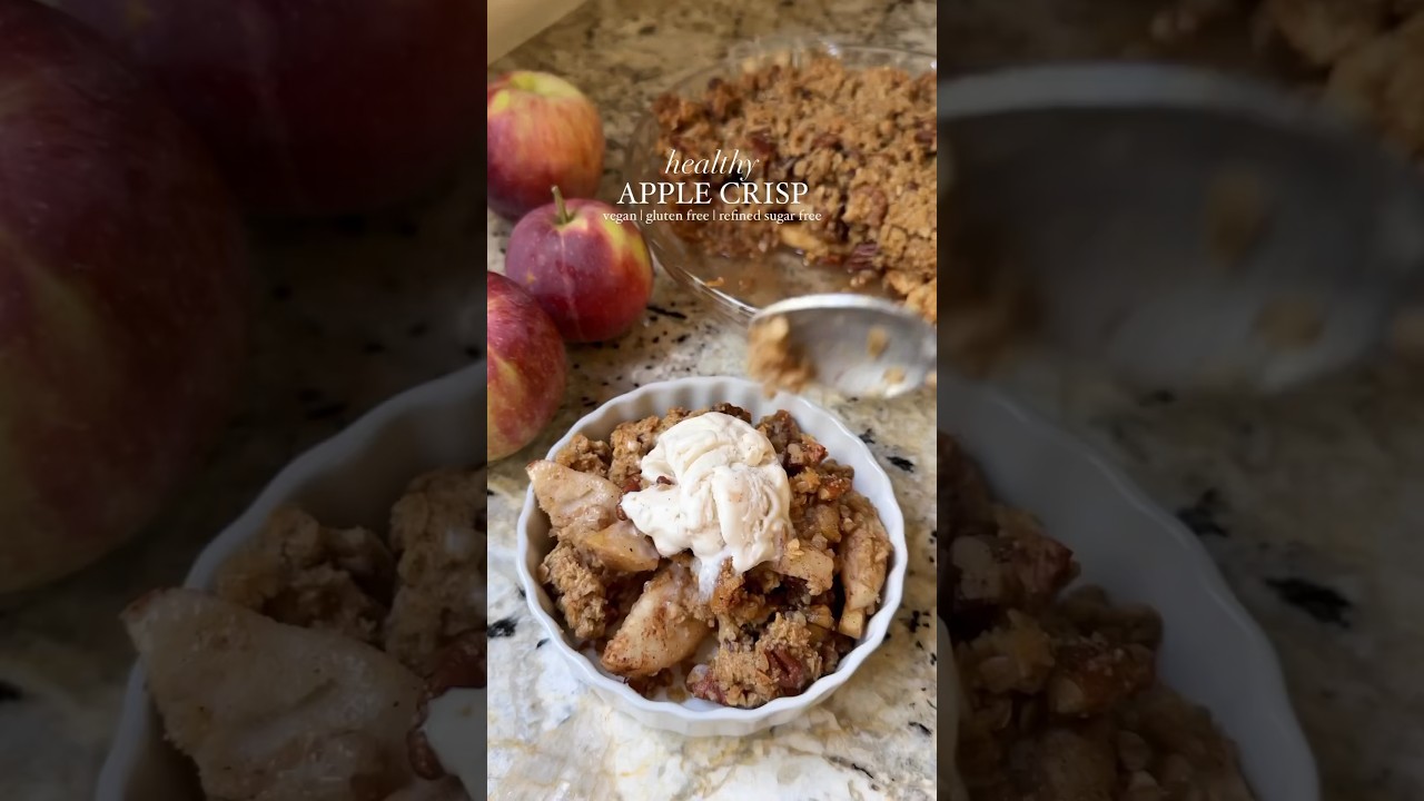 Healthy Apple Crisp (vegan, gluten free, refined sugar free)