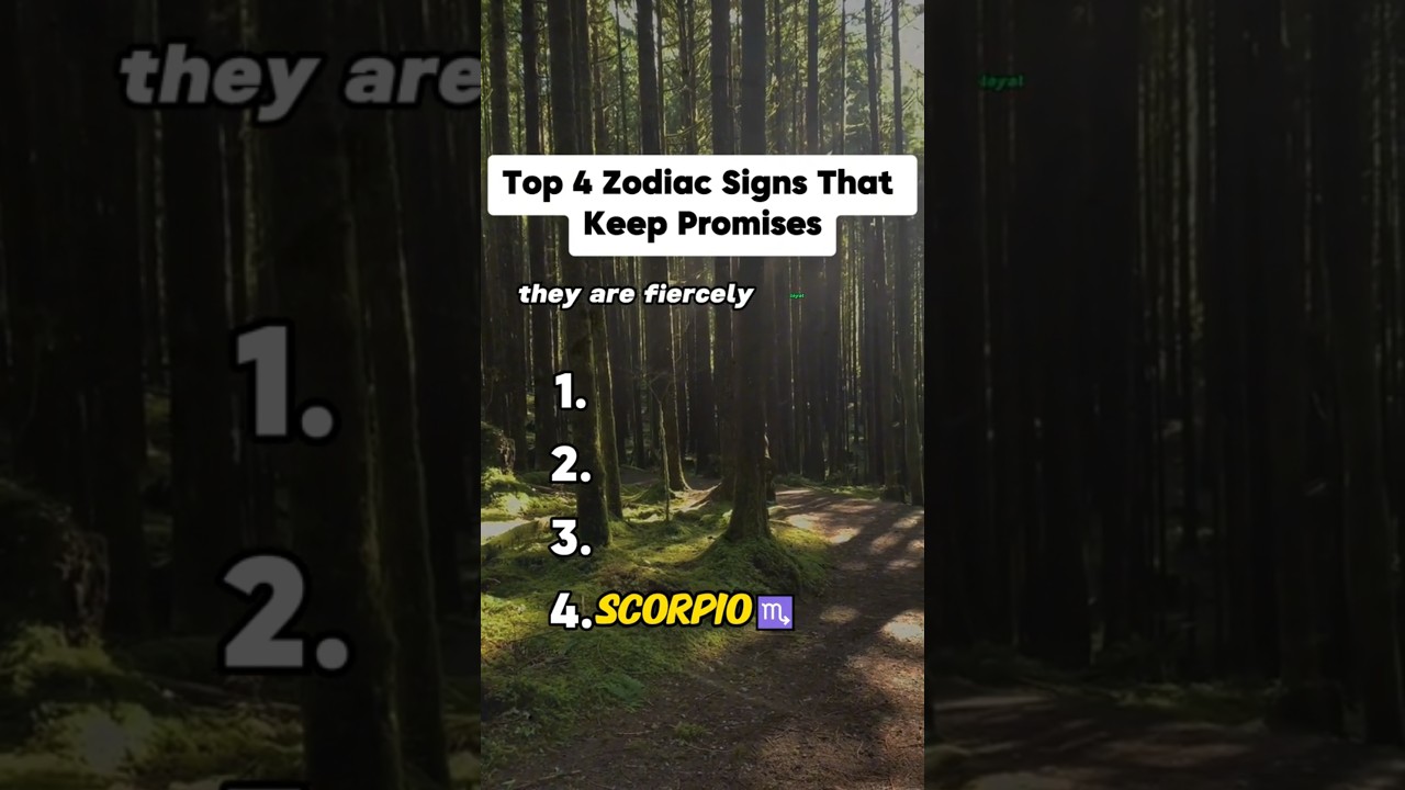Top 4 Zodiac Signs that Keep Promises #youtubeshorts #zodiacwhisperer #astrology #astrologyzone