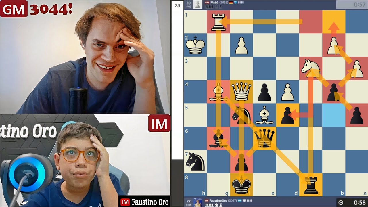 CRAZY BOY!!! GM Matthias Bluebaum vs IM Faustino Oro