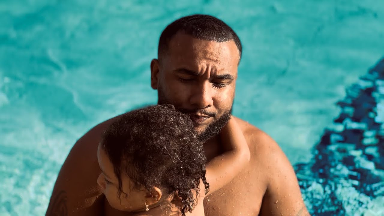 ￼Bella’s evening swim with daddy 