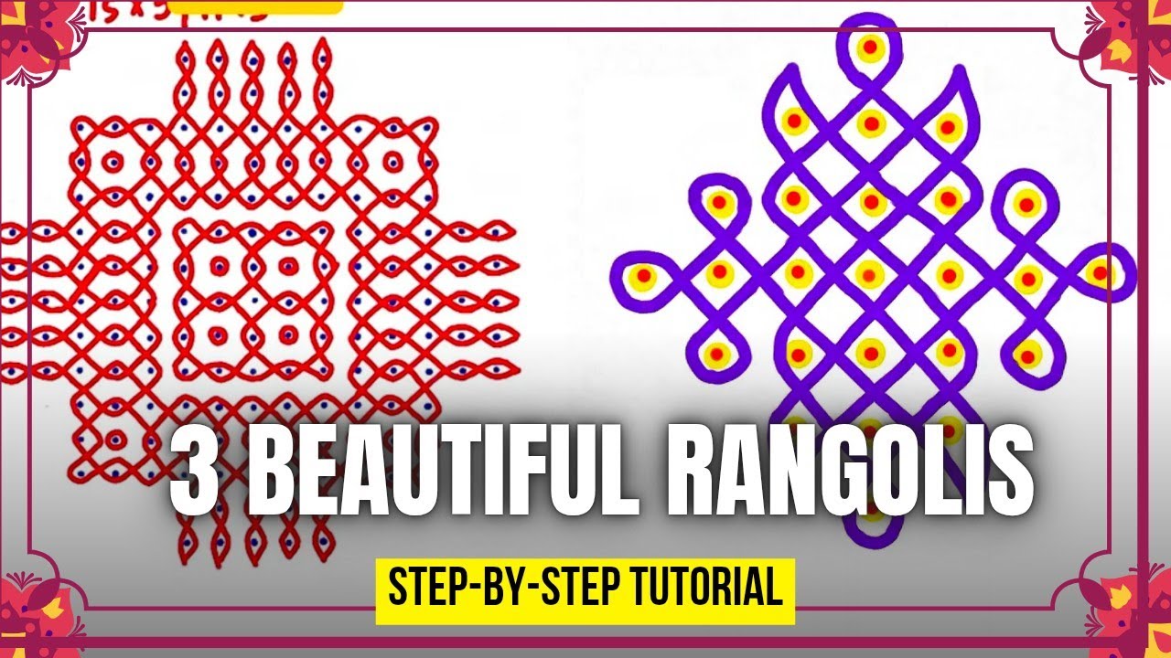 Easy  rangoli designs #muggulu #mellikamuggu#rangoli  
