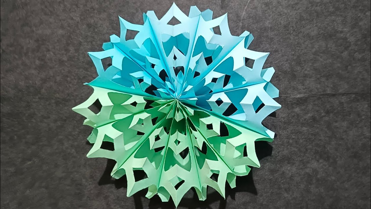 Make a Stunning 3D Paper Snowflake Flower | Easy & Beautiful Paper Cutting Craft