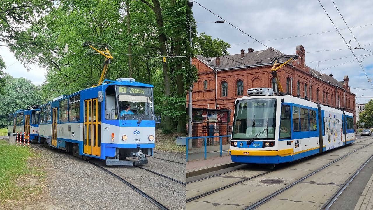 Trams in Ostrava, Czech Republic - June 2023