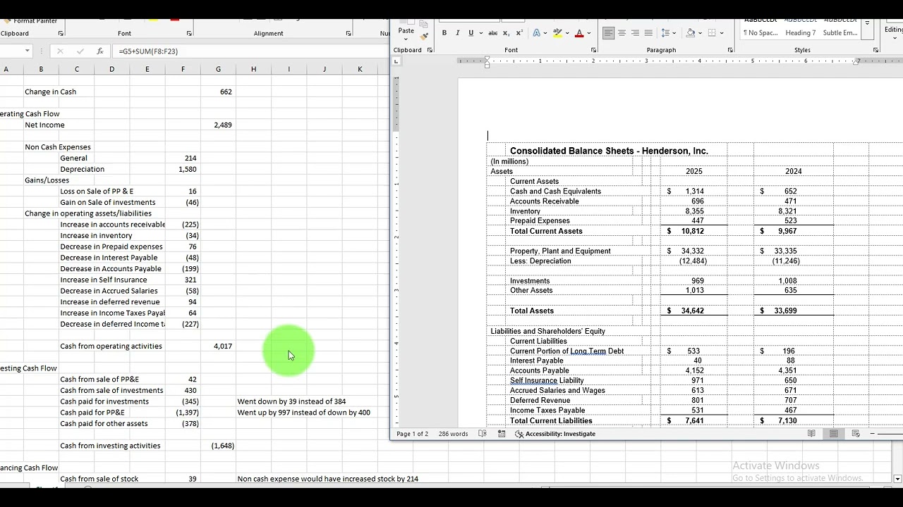 Cash Flow Example