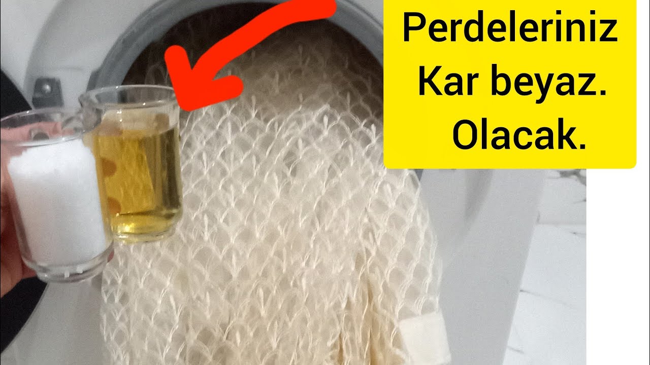 Sararmış Mutfak Perdelerin Beyaz Olması İçin Kimsenin Bilmediği O yöntem! 😱