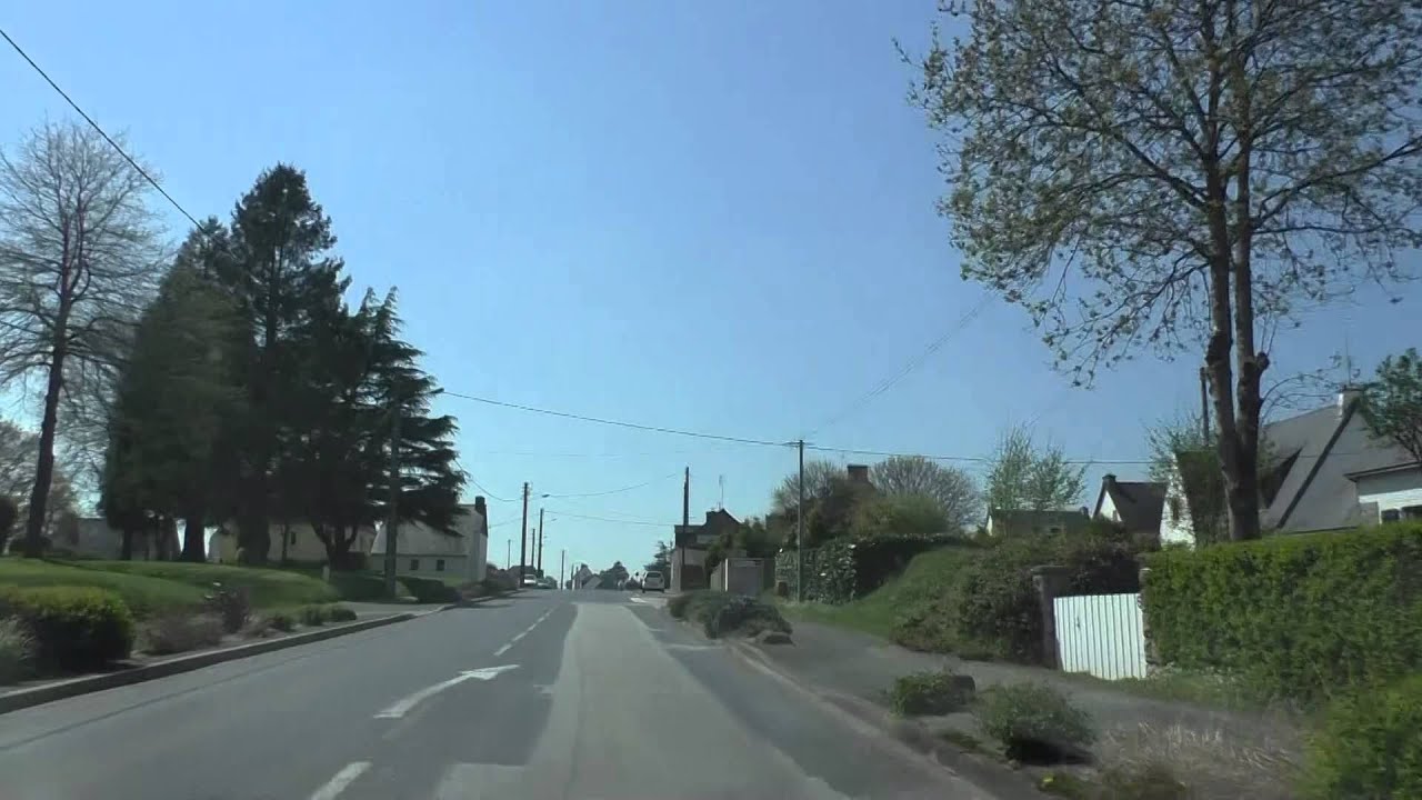Driving Around Rostrenen 22110, Côtes d'Armor, Brittany, France 20th April 2015