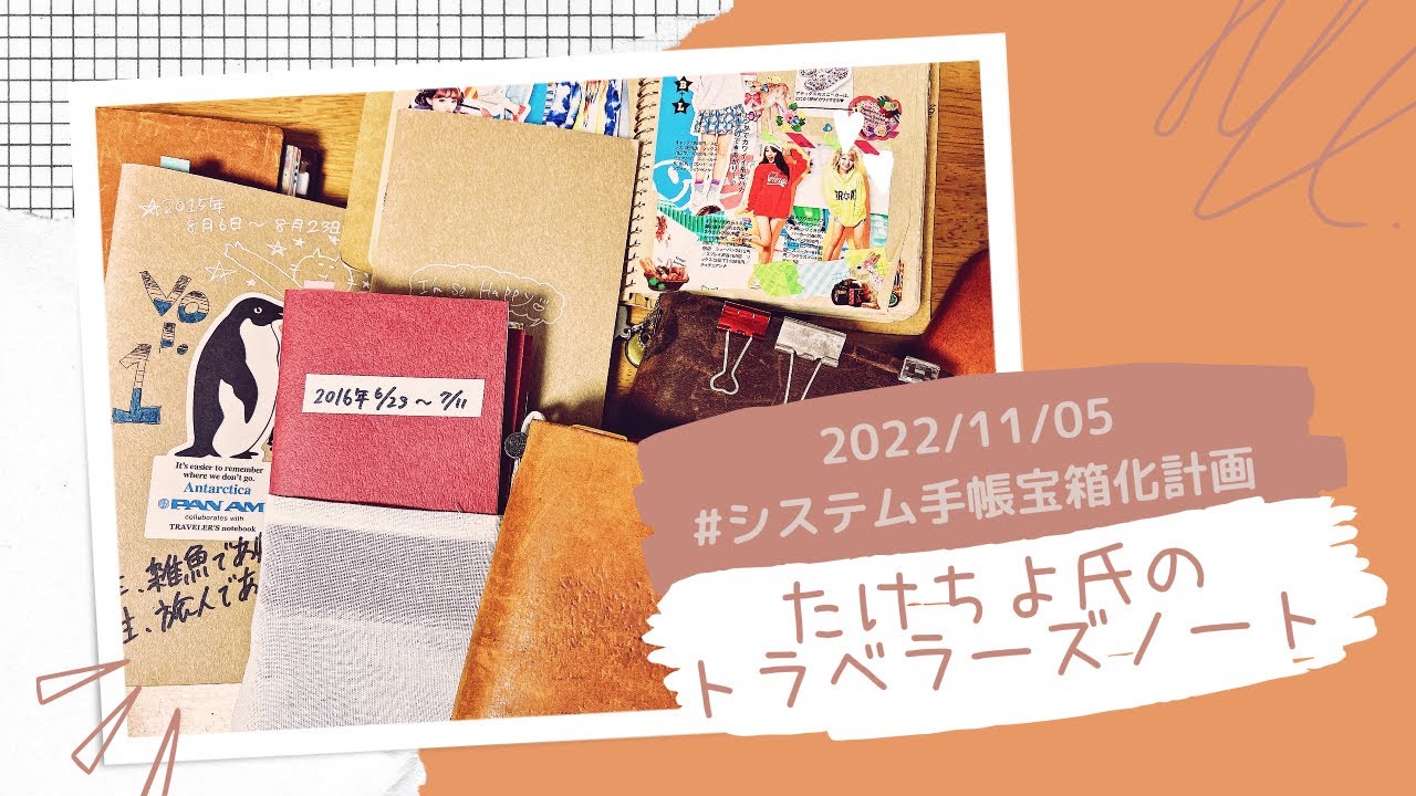 【トラベラーズノート】こう使ってたよ紹介( ꈍᴗꈍ)!!システム手帳の使い方とあんま変わらん(笑)