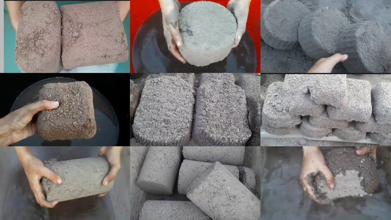 ASMR Edits: Sand Cement Dry& Water Crumbling, Yummmmilicious Compilation.
