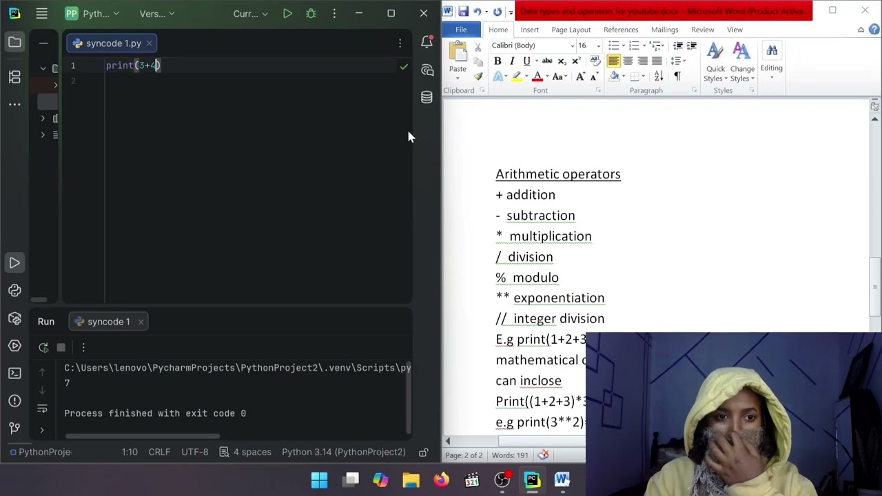 Day 1 Learning Python 😅 | Arithmetic Operators Made Simple