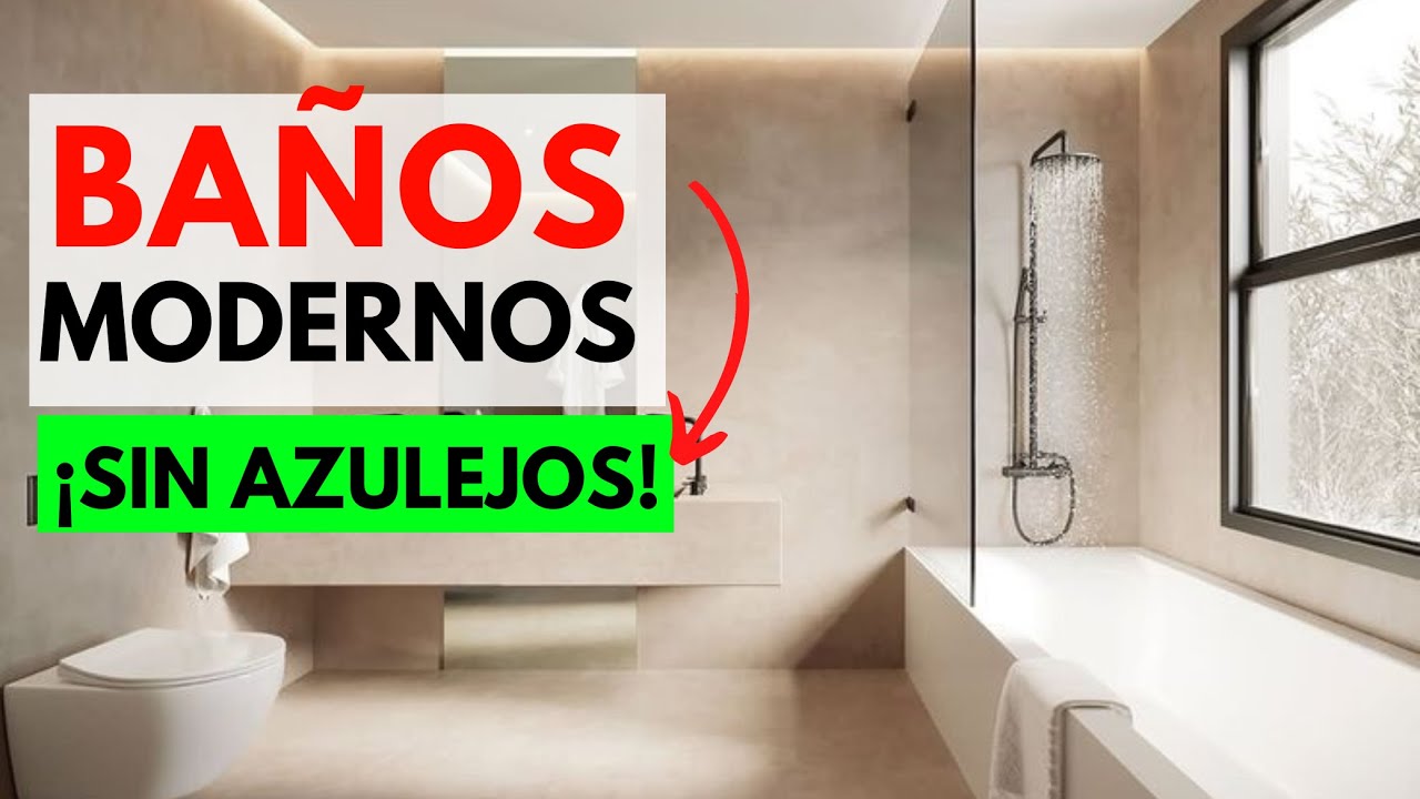 BA&Ntilde;OS MODERNOS SIN AZULEJOS / &iquest;Qu&eacute; poner en lugar de azulejos? 📸 FOTOS, IDEAS &iexcl;Transforma tu Ba&ntilde;o!
