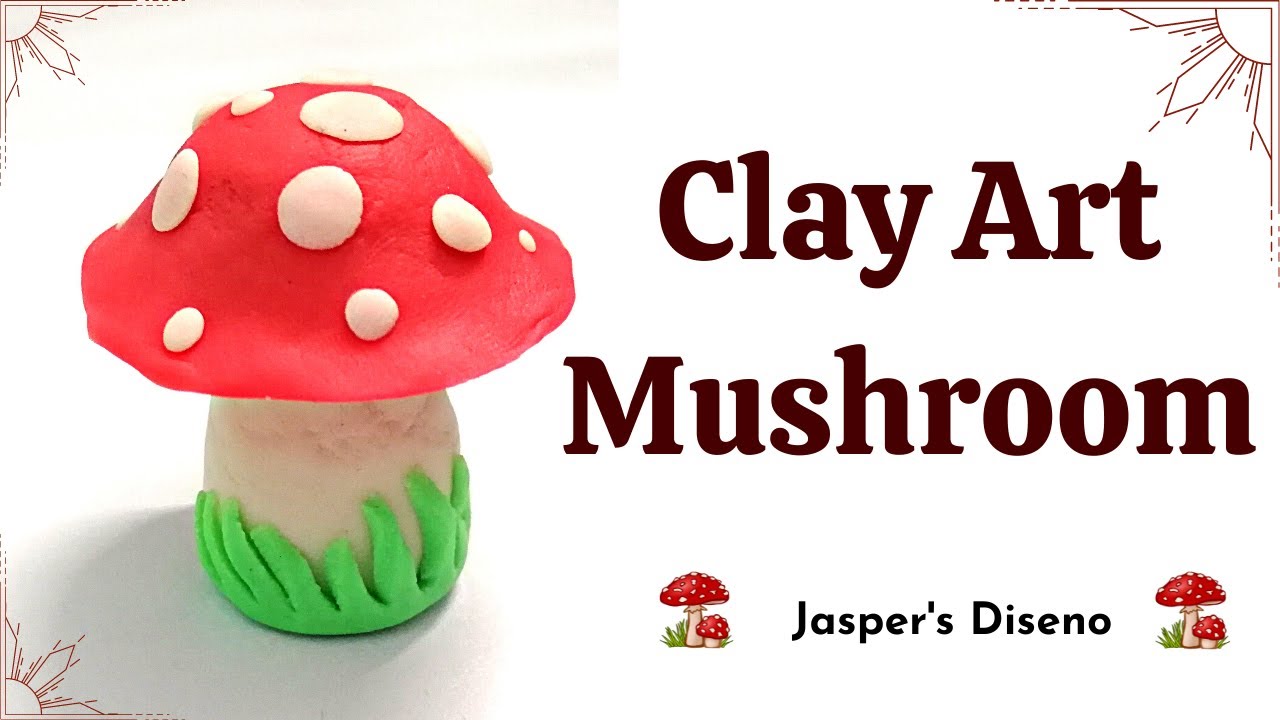 Easy Clay Art Mushroom | DIY Miniature Crafts | Play Dough Mushroom | Step-by-step tutorial