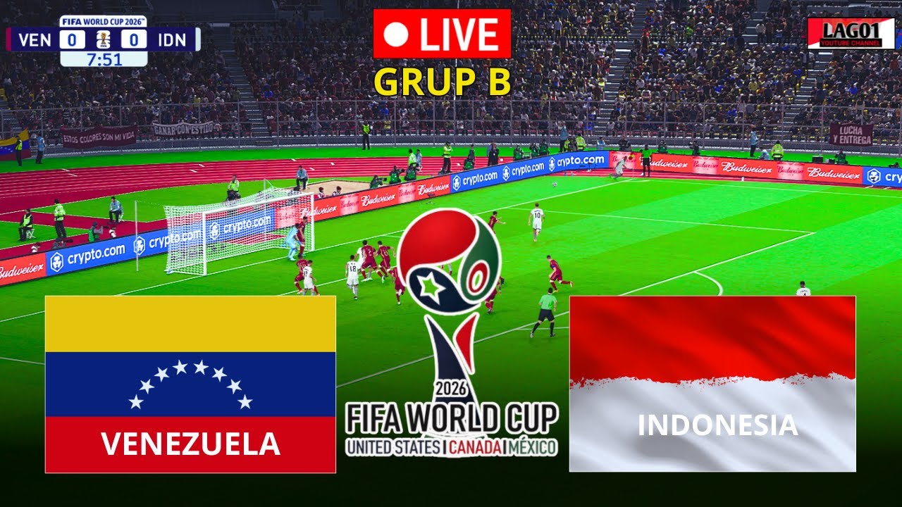 INDONESIA vs VENEZUELA LIVE Hari Ini | FIFA World Cup 2026 | BIG MATCH | Virtual Match