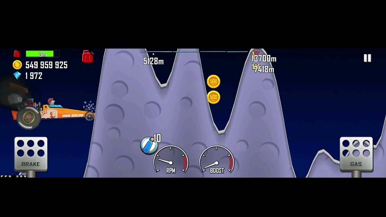 [WR] Hill Climb Racing: Dragster + Moon 8646m