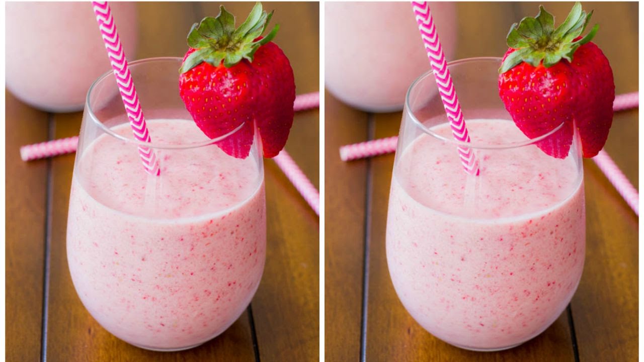 milkshake recipe - strawberry and banana