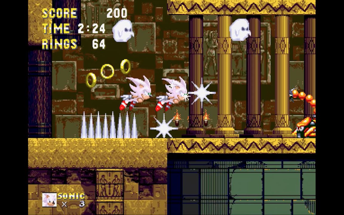 Sonic the Hedgehog 3 Complete: Sandopolis Zone Act 2 (Hyper Sonic) [1080 HD]