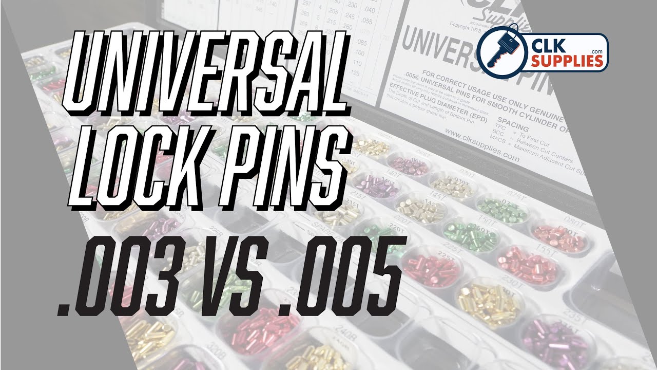 Locksmithing History: .003 vs .005 Universal Lock Pins (Pin Tumblers) - Which Is Better?