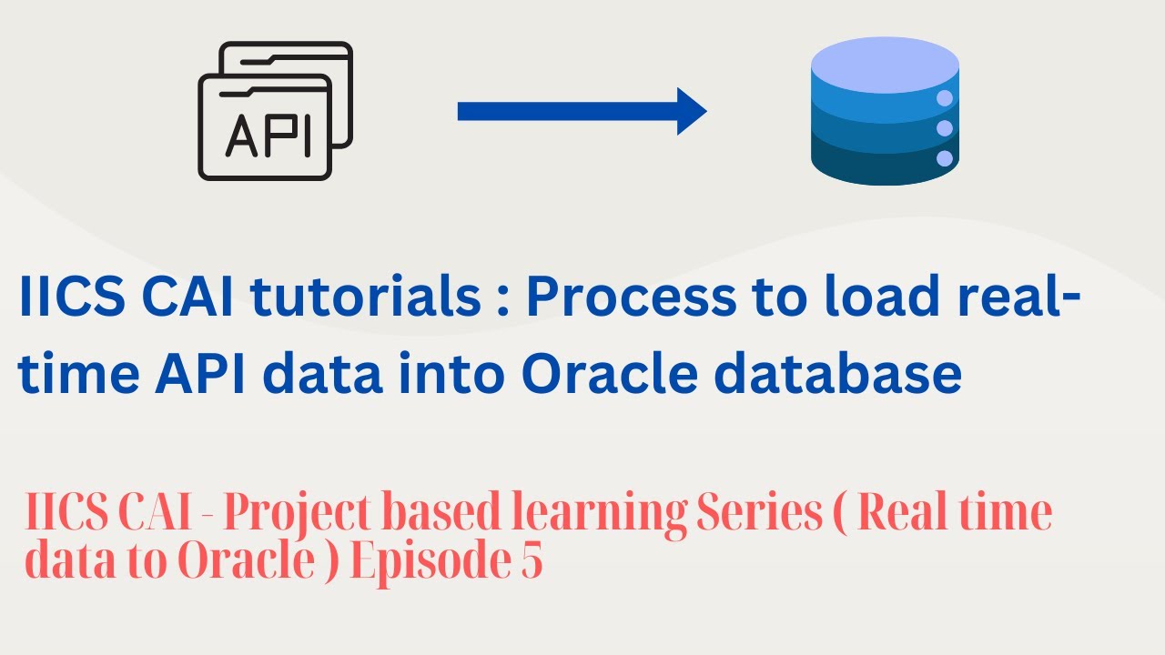 IICS CAI tutorials: API to Oracle real time data loading