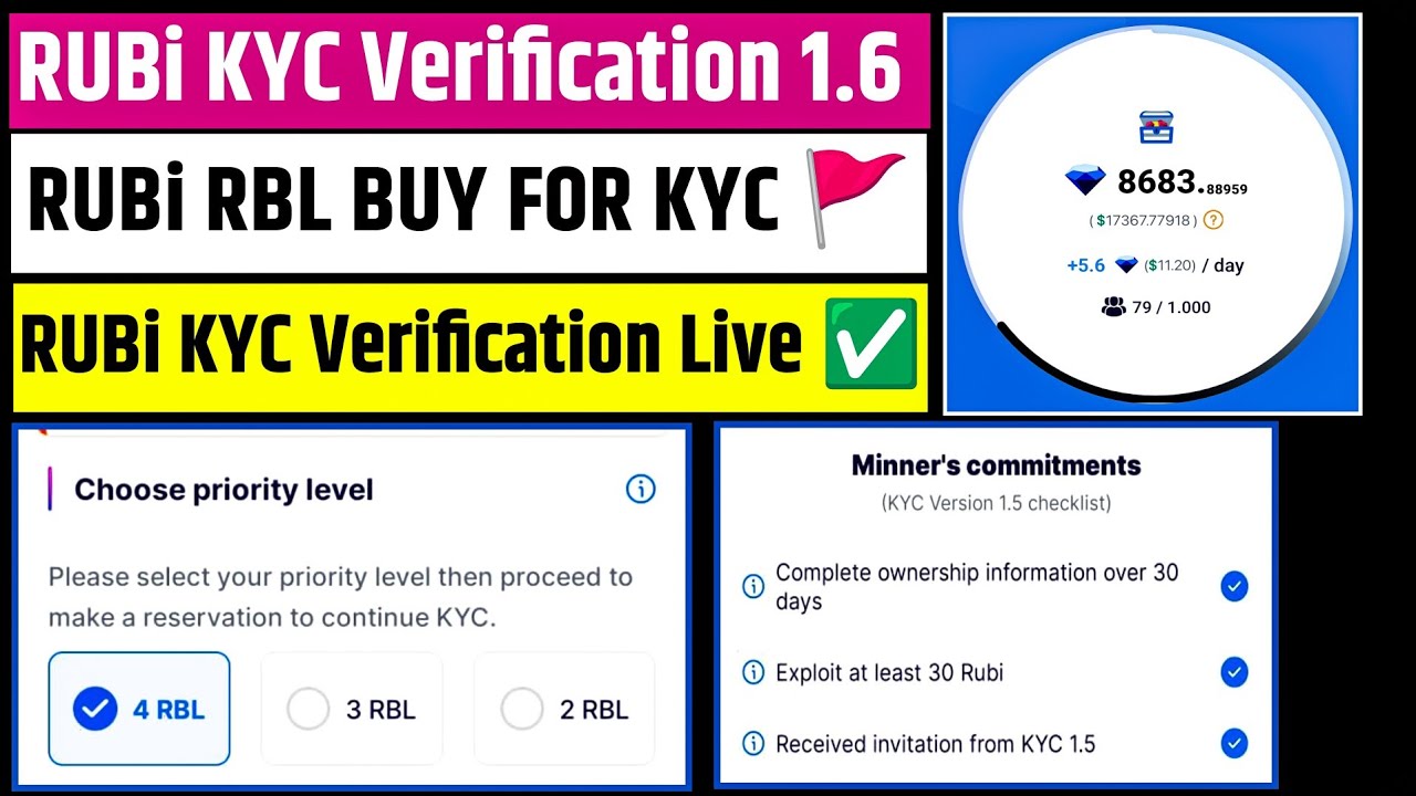 RUBi App 1.6 KYC Verification ✅ - RUBi RBL Coins BUY FOR KYC 📛 - RUBi KYC Verification Easy Method 🚩