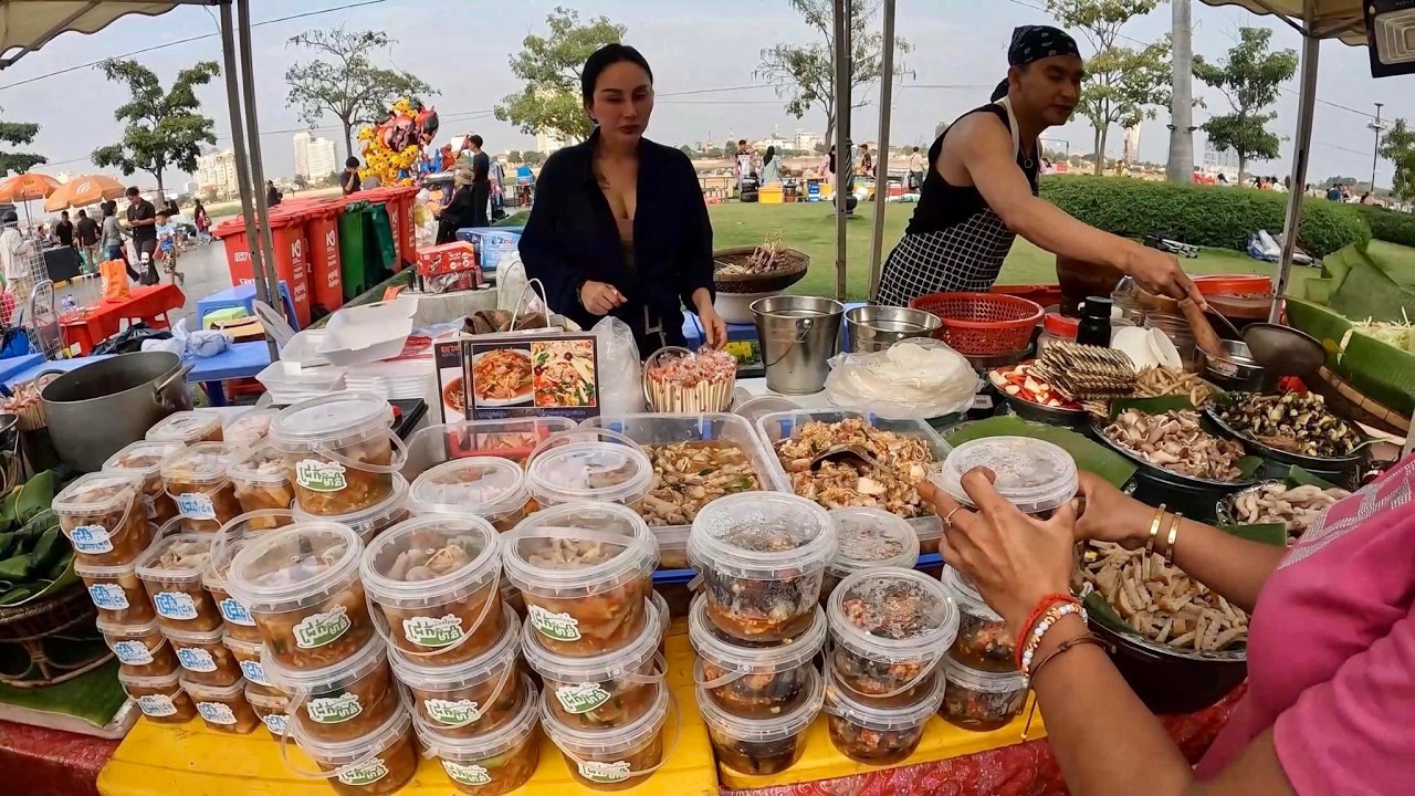 FANTASTIC! Cambodian Street Food Tour! Phnom Penh City - Cambodia Food Market Collection 2026