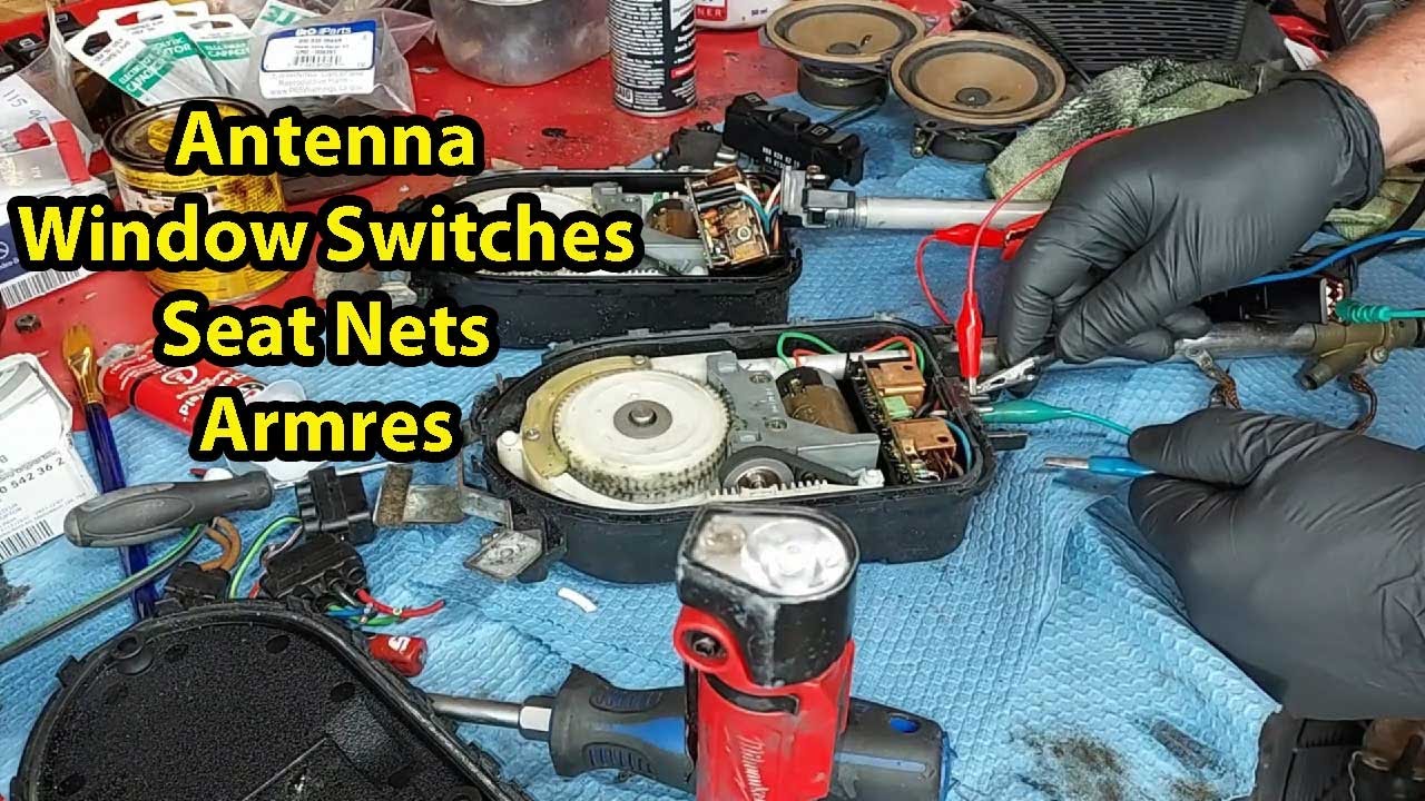 1984 Mercedes 300SD - Part 6 Antenna, Window Switches, Armrest, Seat Nets and Dimmer Switch