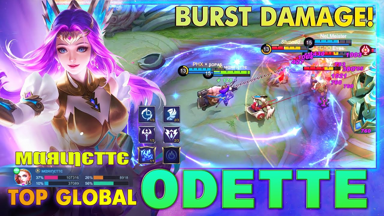 Odette Burst Damage! Top Global Odette ~ Mobile Legends