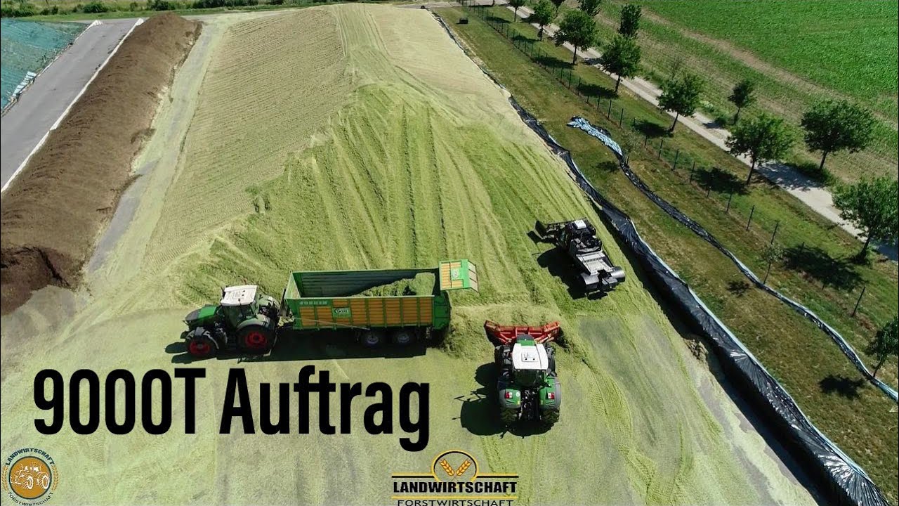 9000T Auftrag! GPS Silieren an der 125m hohen Schachthalde Niederröblingen Biogasanlage Produktion