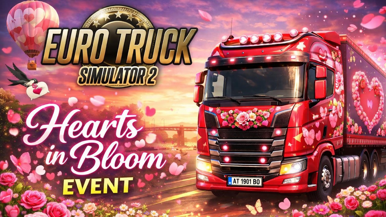 Euro Truck Simulator 2 ➤ Конвой | Hearts in Bloom Event 2026 #3 💗🚚