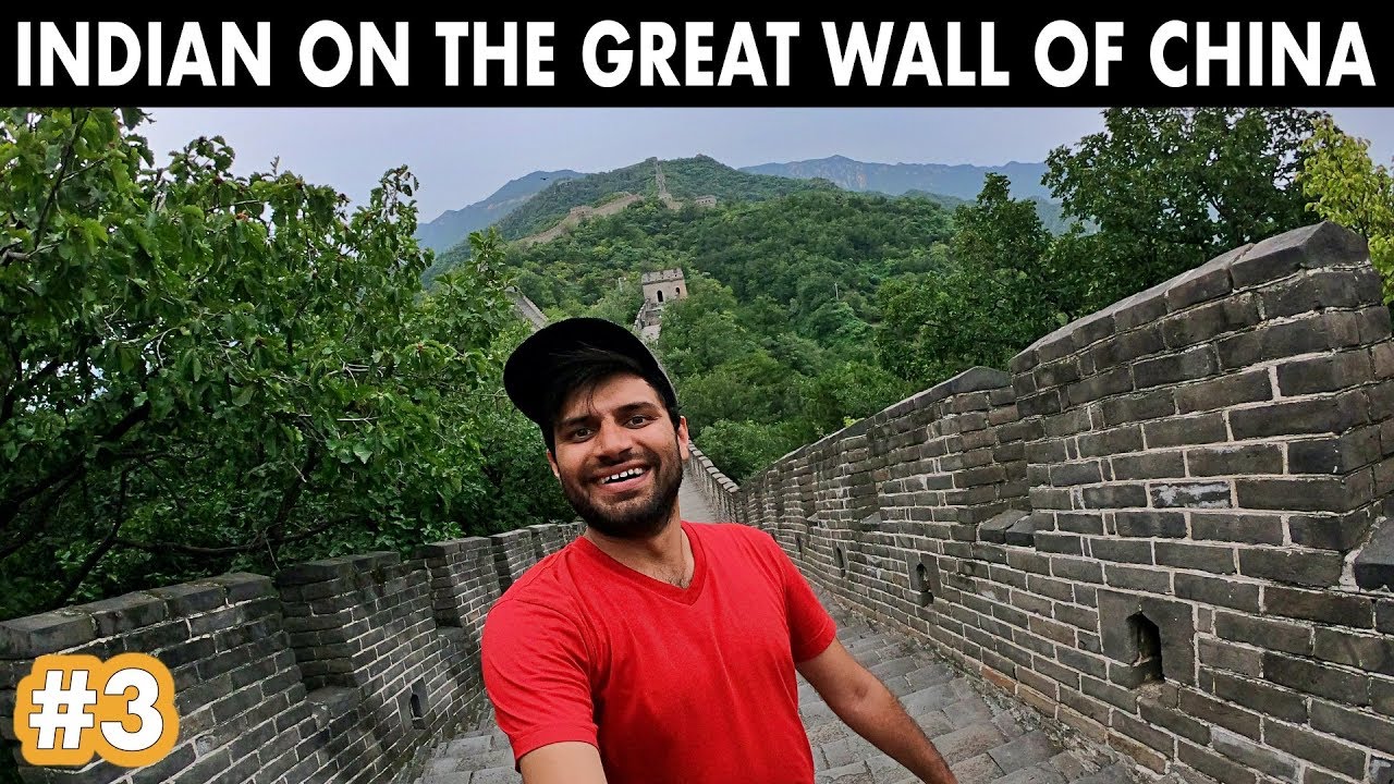AN INDIAN ON THE GREAT WALL OF CHINA, BEIJING