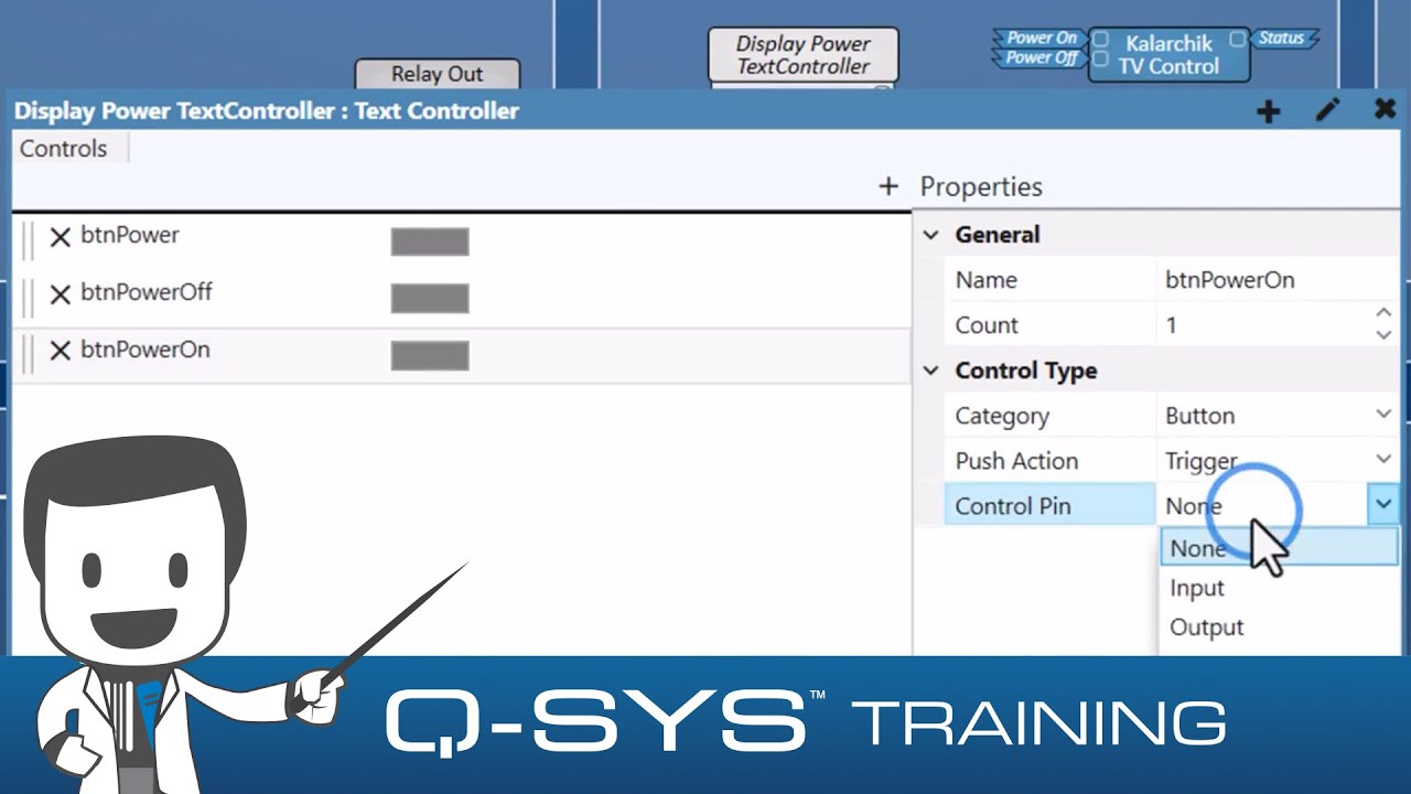 Q-SYS Training | Control and UCI ADVANCED - G1 - Power Button Scripting