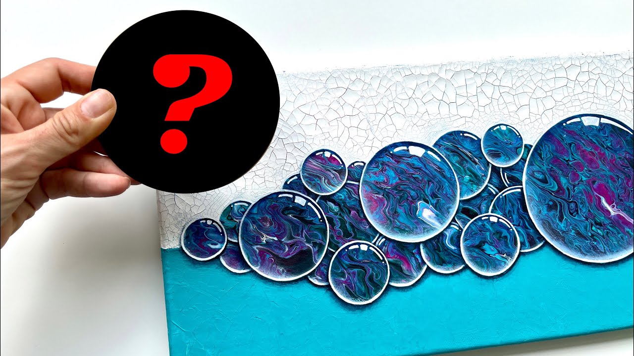 #177 SECRET TOOL BUBBLE ACRYLIC POUR PAINTING step by step tutorial #painting #fluidart #art