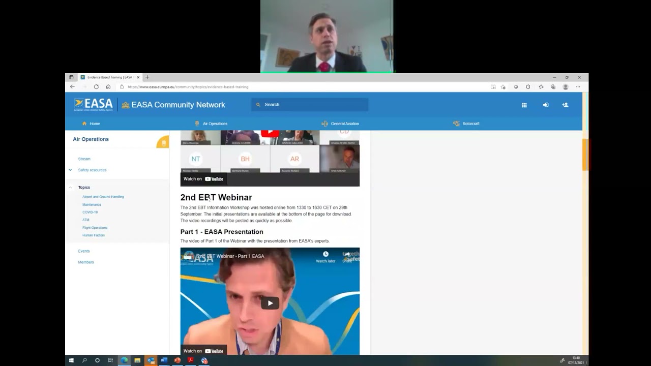 4th EBT Webinar   Part 1 EASA