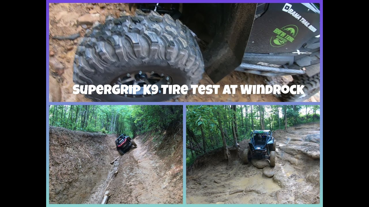 Supergrip K9 Tire Test & Comparison to the Maxxis Roxxzillas at Windrock Trail 15! Rzr Xp Turbos.