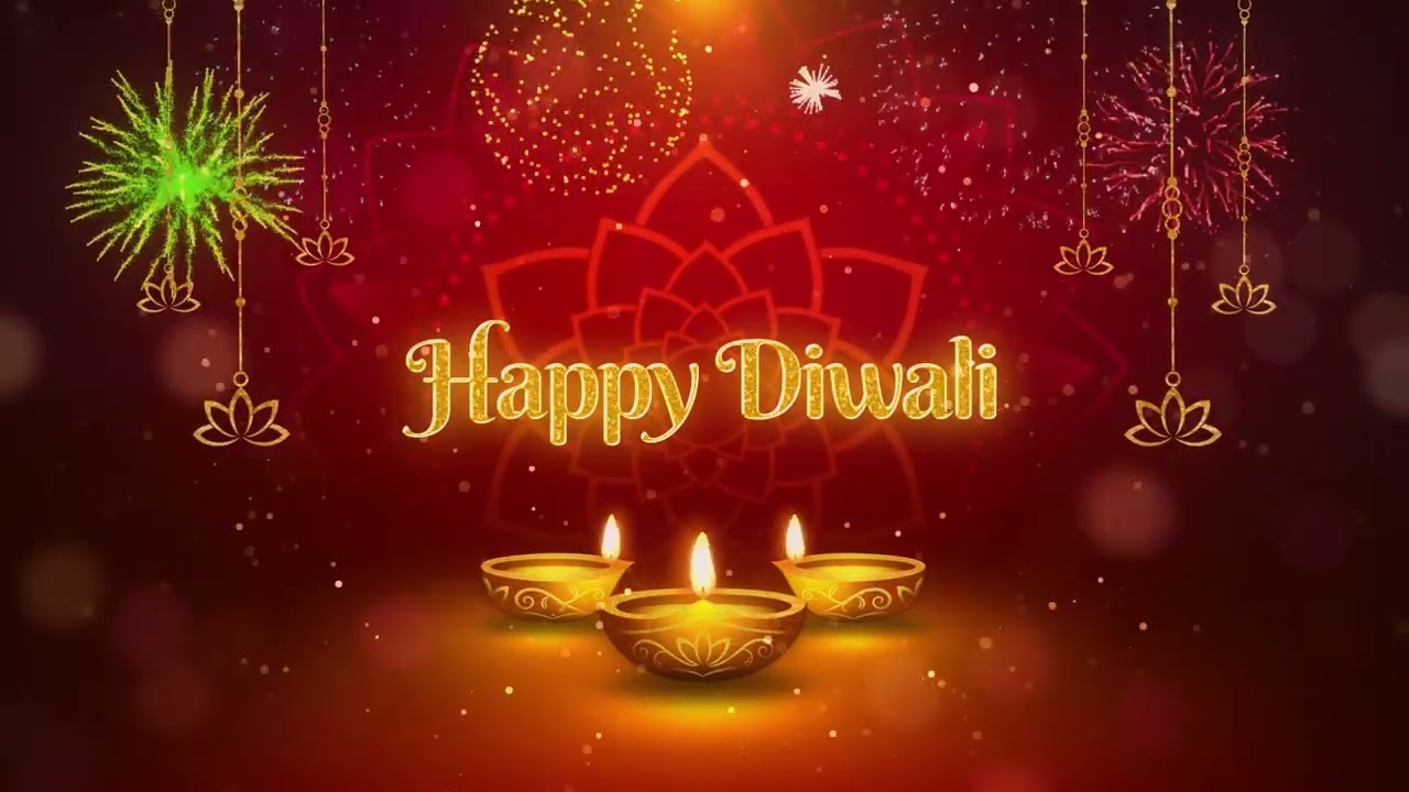 2 Hour Happy Diwali Background Video with Music