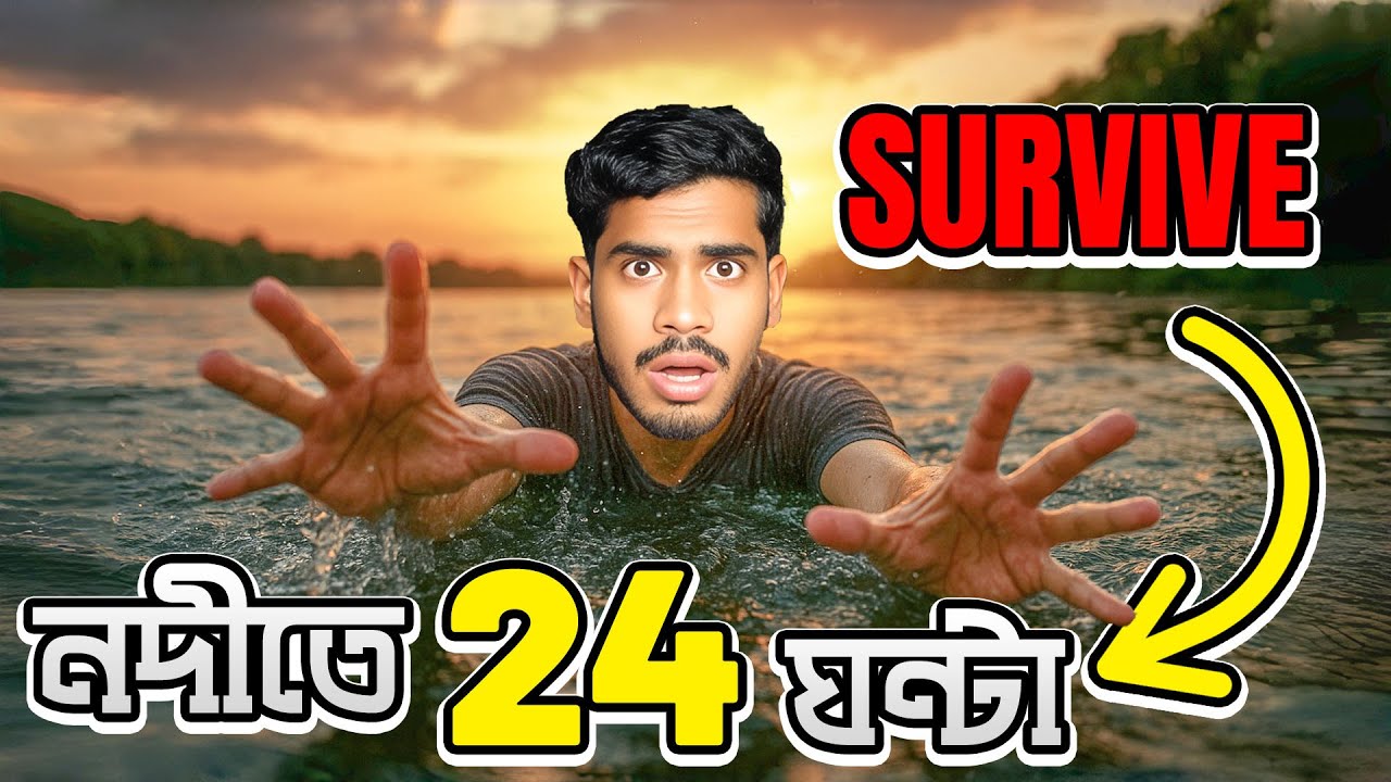 ২৪ ঘন্টা নদীর পানিতে থাকবো । EBF BHAI CHALLENGE VIDEO 2025