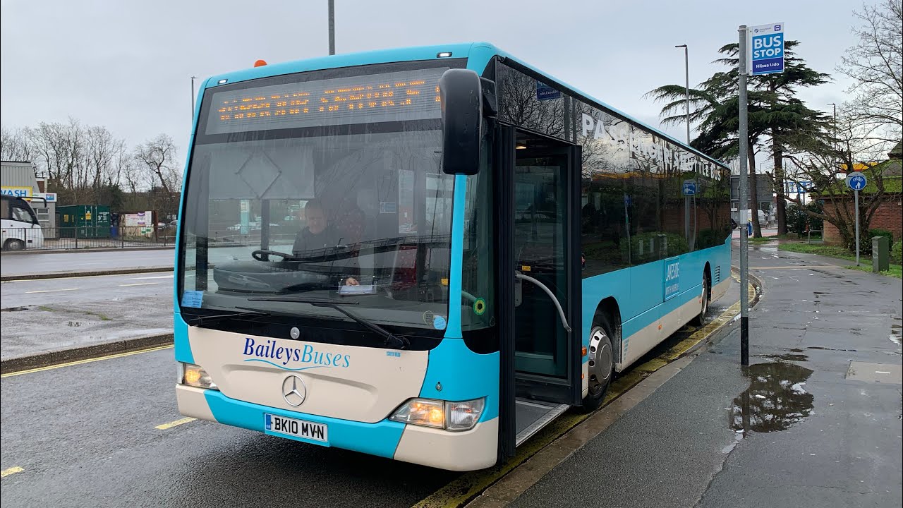 Portsmouth Shuttle Bus Mercedes Benz Citaro 0530 (BK10 MVN) to Hilsea Lido on Route 1000 & 2000