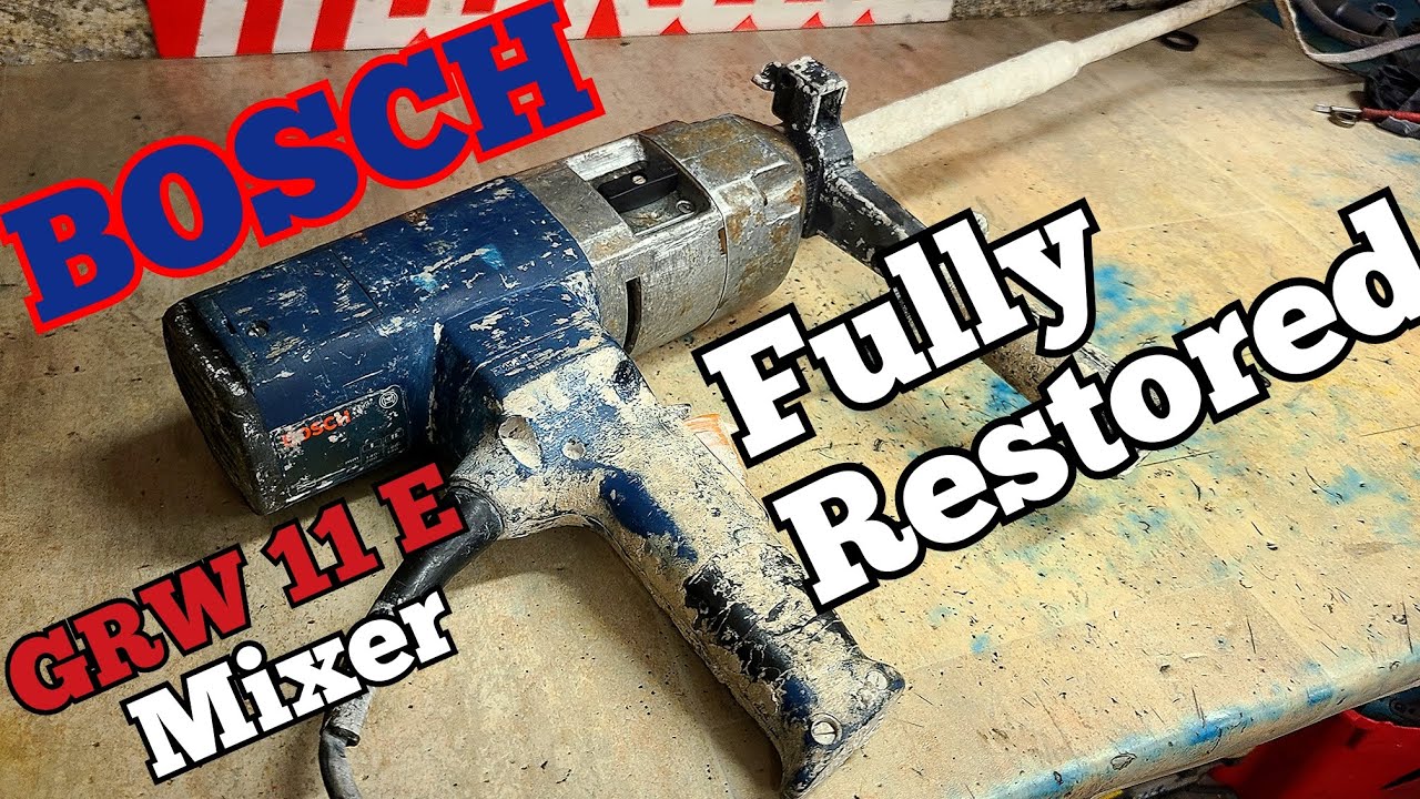 Fully restoring an old Bosch GRW 11 E Mixing drill to get it earning money again
