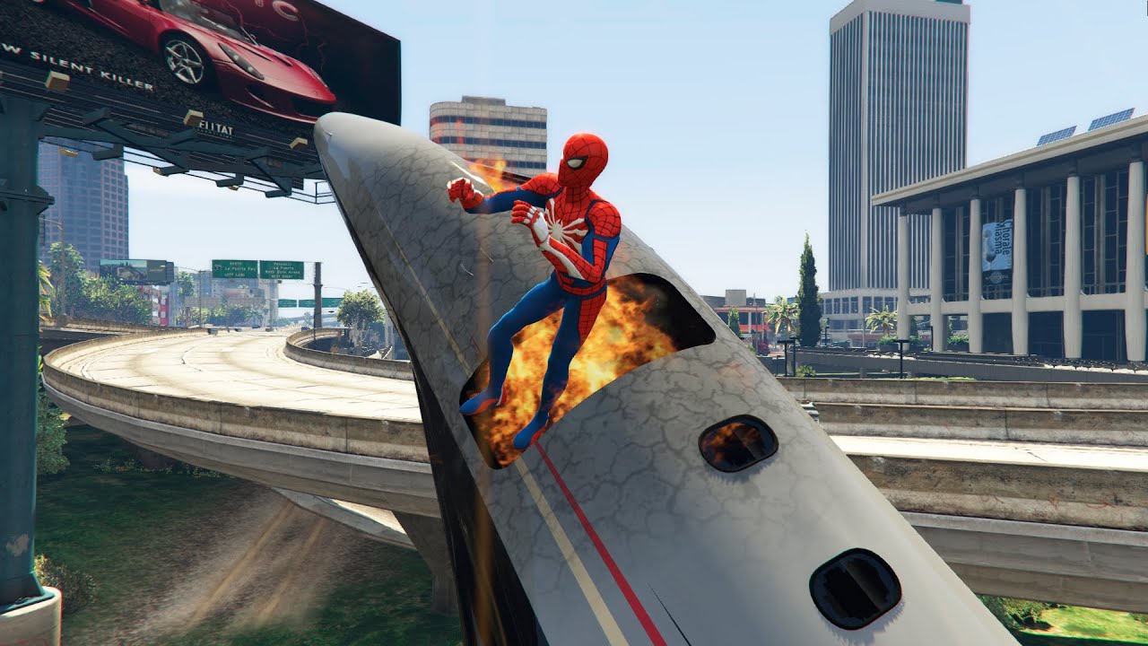 GTA 5 Epic Plane Crashes & Spiderman Ragdolls Ep.54 (Euphoria Physics | Funny Moments)