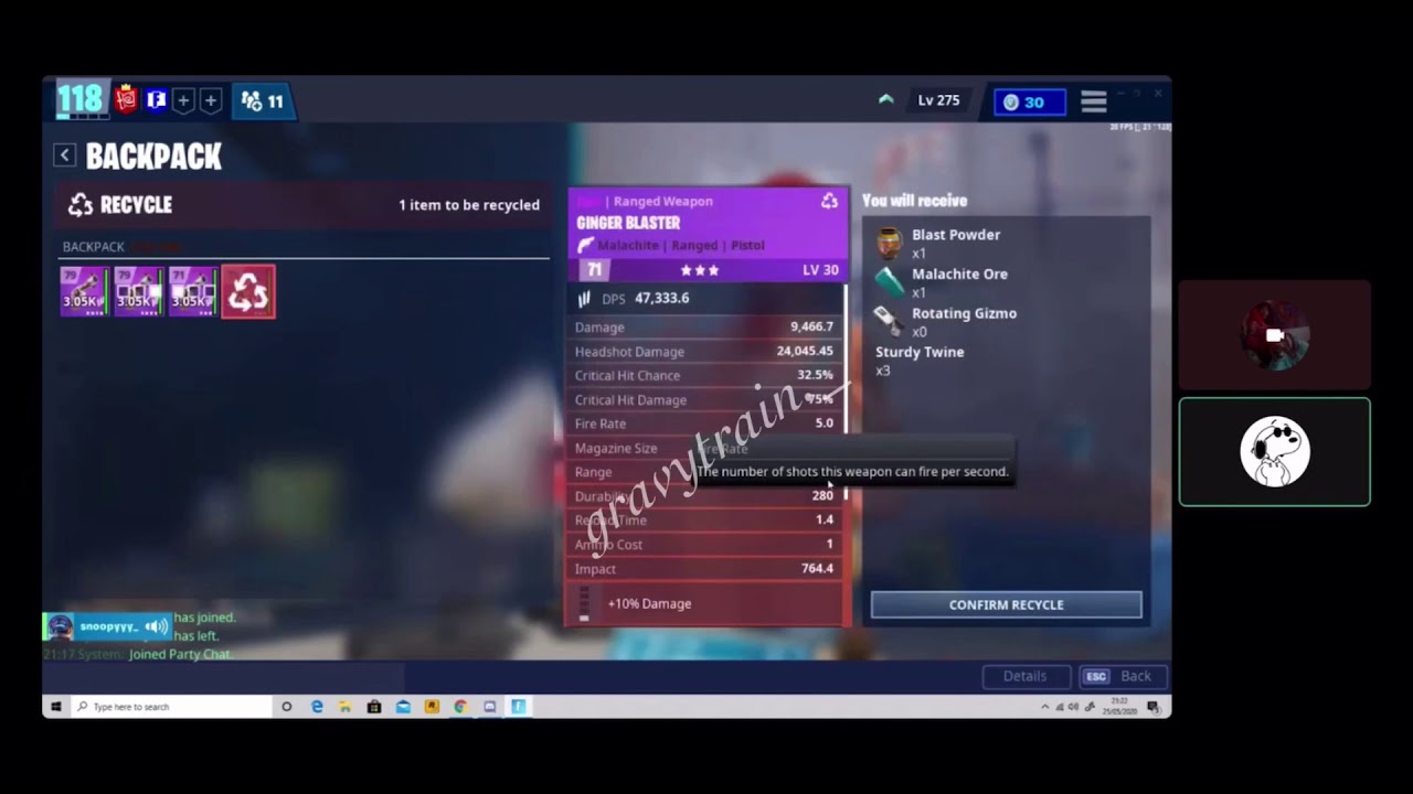 The epic ginger blaster schematic getting destroyed